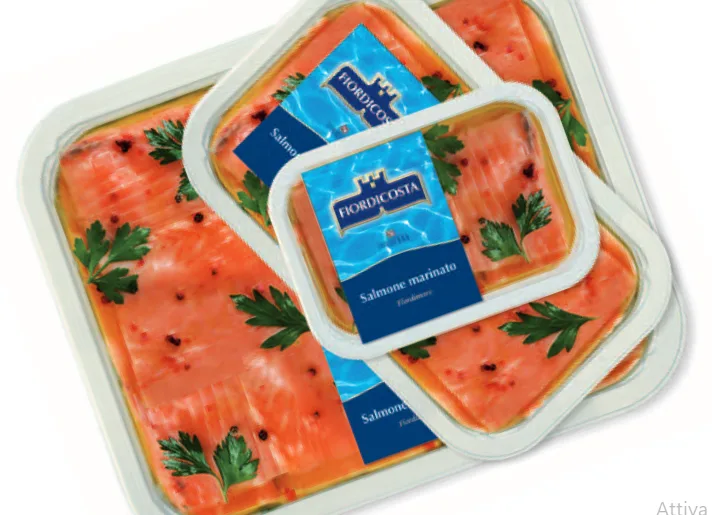 Salmone marinato in olio di semi vaschetta 1 kg Fiordicosta