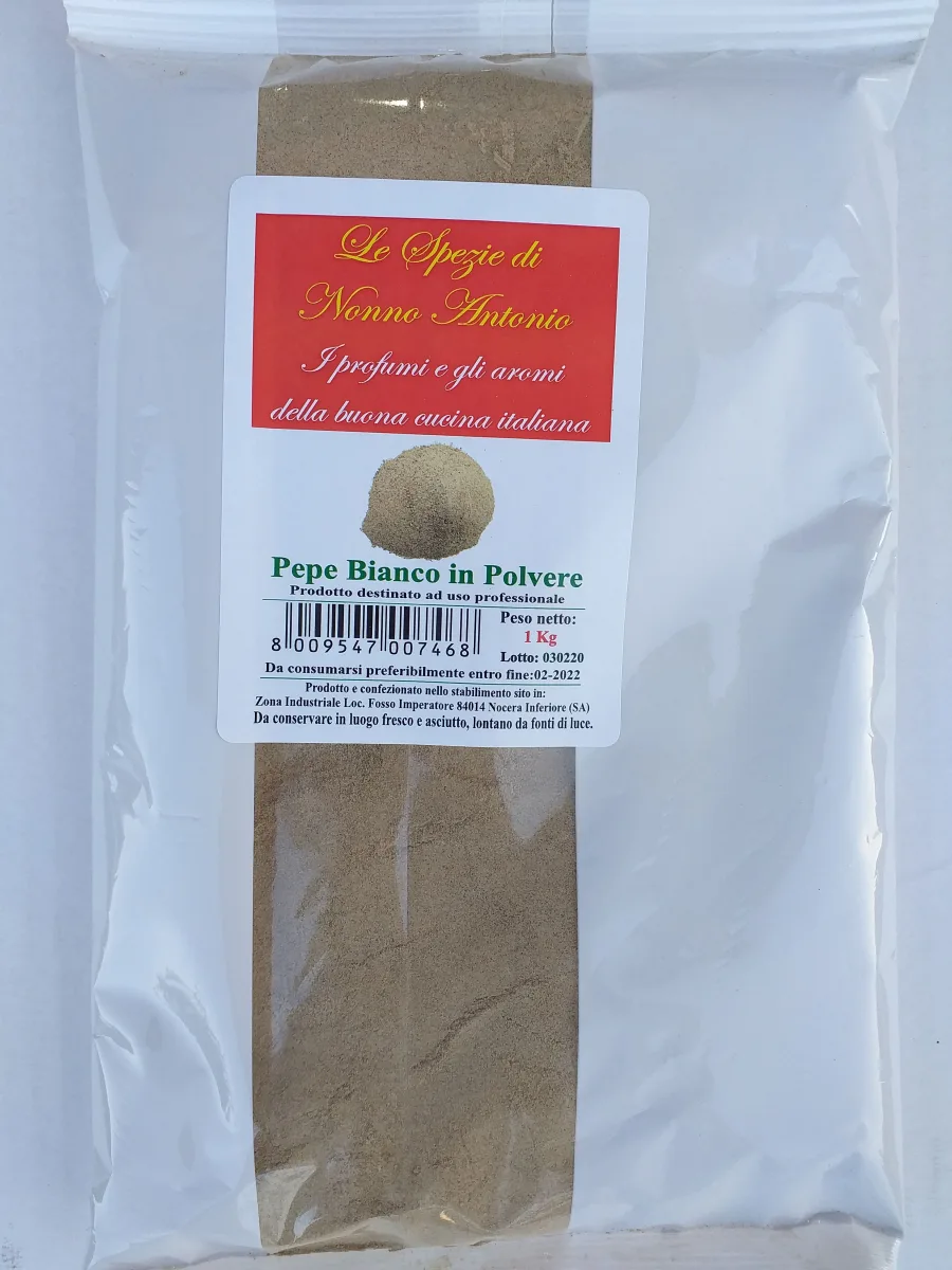 Pepe bianco intero busta 1 kg Le Spezie di Nonno Antonio