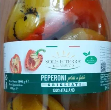 Peperone grigliato a falde e pelato al naturale 1062 ml Sole e Terra