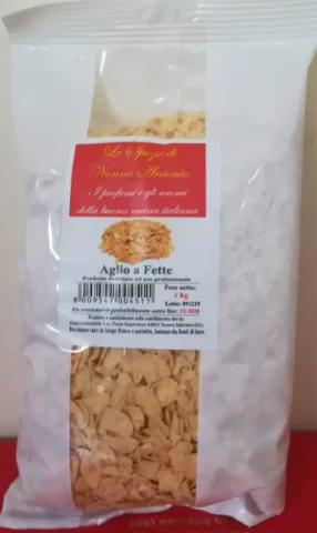 Aglio disidratato a fette busta 1 kg Le Spezie di Nonno Antonio