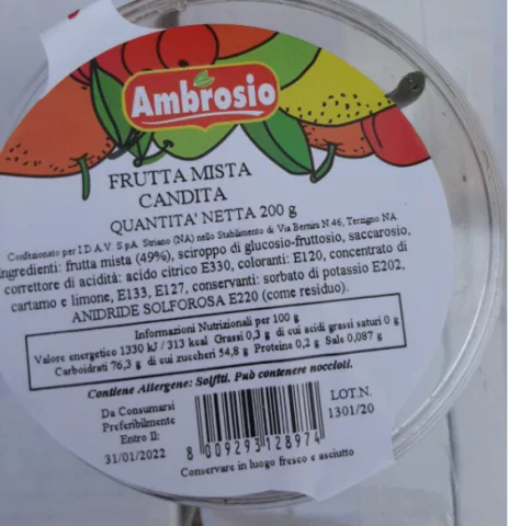 Frutta mista candita 200 g Ambrosio