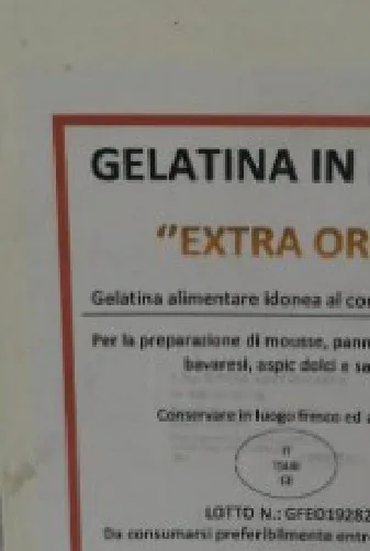 Gelatina in fogli (colla di pesce) 1 kg Prodotti di Pasticceria