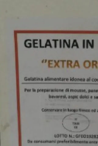 Gelatina in fogli (colla di pesce) 1 kg Prodotti di Pasticceria