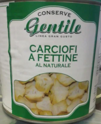 Carciofi a spicchi al naturale latta 2600 ml Gentile