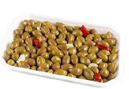 Olive verdi schiacciate alla calabrese vaschetta 1 kg Buscema