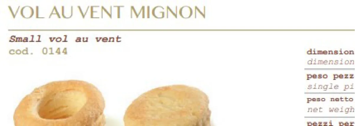 Vol au vent Mignon Tedesco