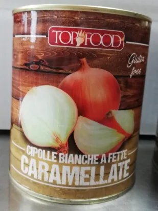 Cipolle bianche caramellate in agrodolce latta 800 g Top Food