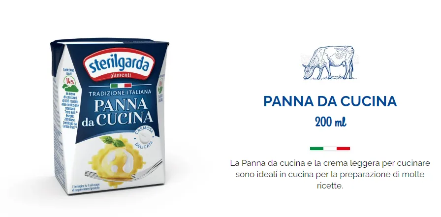 Panna da cucina 200 ml Sterilgarda