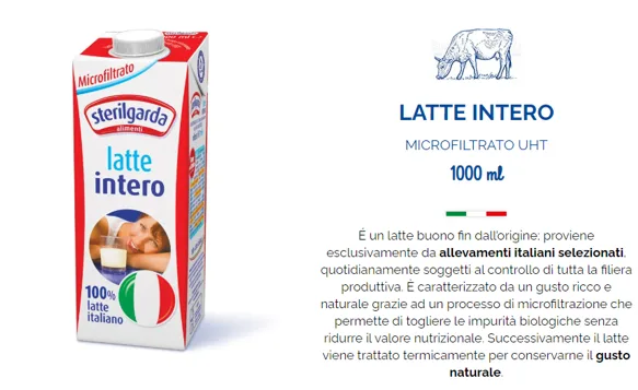 Latte intero microfiltrato 1 L Sterilgarda