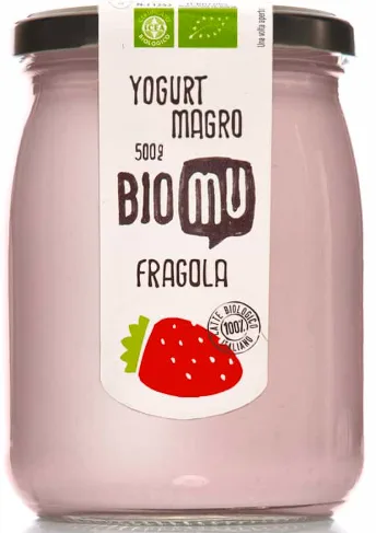 Yogurt magro alla fragola bio 125 g BioMu Yogurt