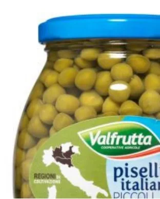 Piselli piccoli in vetro 370 g Valfrutta