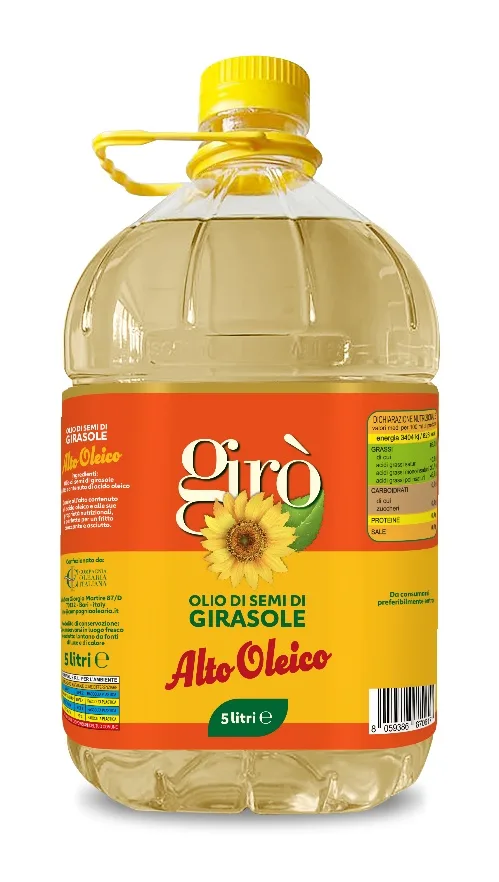 Girò olio di semi di girasole alto oleico pet 5 lt Sapio