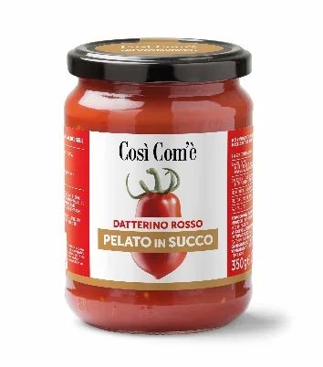 Datterino rosso pelato in succo 350 g Così Com'è