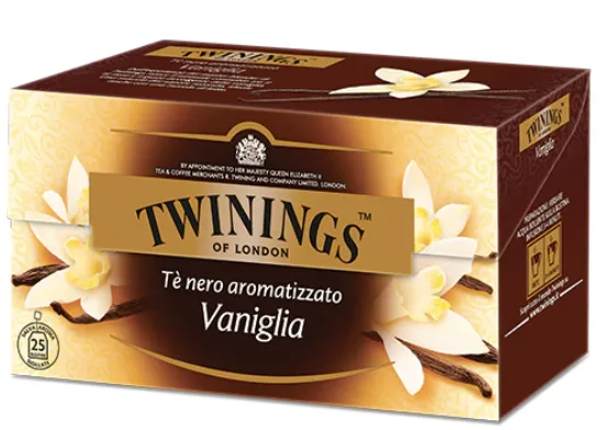 Tè nero aromatizzato vaniglia 25 filtri Twinings