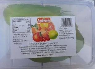 Cedro a coppe candito 900 g Ambrosio