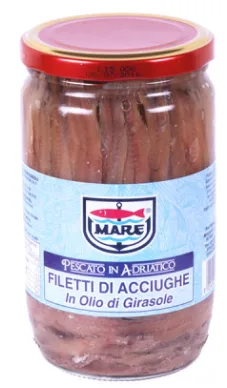 Mare filetti di acciughe in olio di girasole Alimentha