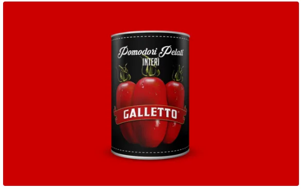 Pomodori pelati 6 x 3 kg Galletto