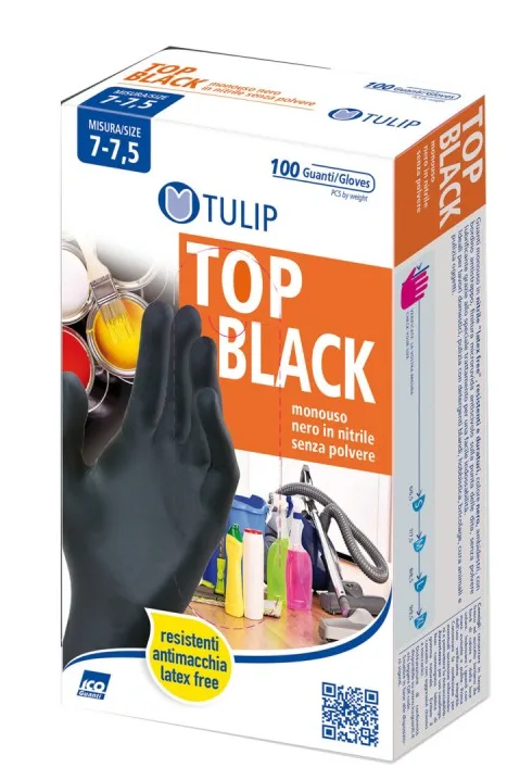 Guanti nitrile neri Top Black Tulip Guanti