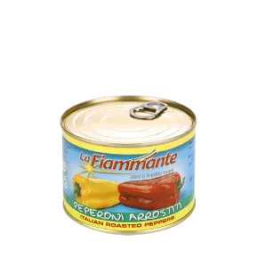 Peperoni interi pelati arrostiti in forno a legna La Fiammante