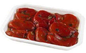 Peperoni grigliati in olio di semi di girasole vaschetta 1 kg Buscema