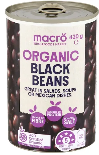 Organic black beans fagioli neri bio 420 g x 12 Macrò