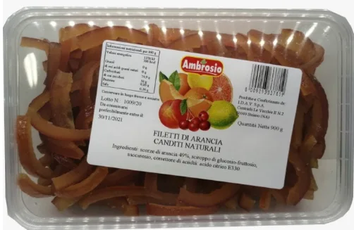 Filetti di arancio canditi 900 g Ambrosio