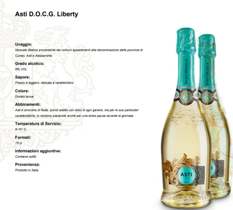 Asti DOCG Liberty 75 cl Casa Sant'Orsola