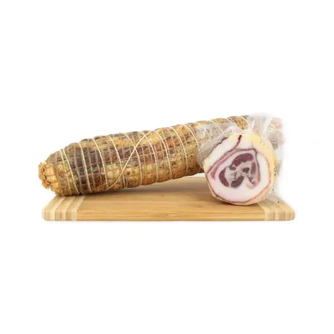 Pancetta arrotolata 100% carne di maiale nero nazionale Salumi Gola