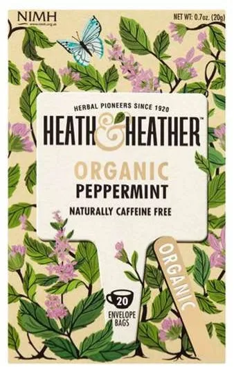 Organic Peppermint tea 20 filtri Heath e Heather