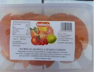 Scorze di arancio a quarti candite 900 g Ambrosio