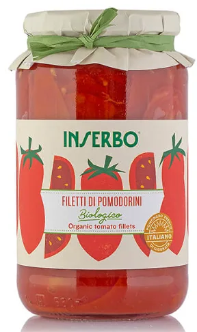 Filetti di pomodori biologici in vetro 520 g Inserbo