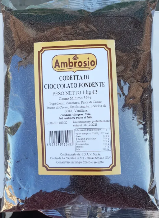 Codette di cioccolato fondente 1 kg Ambrosio