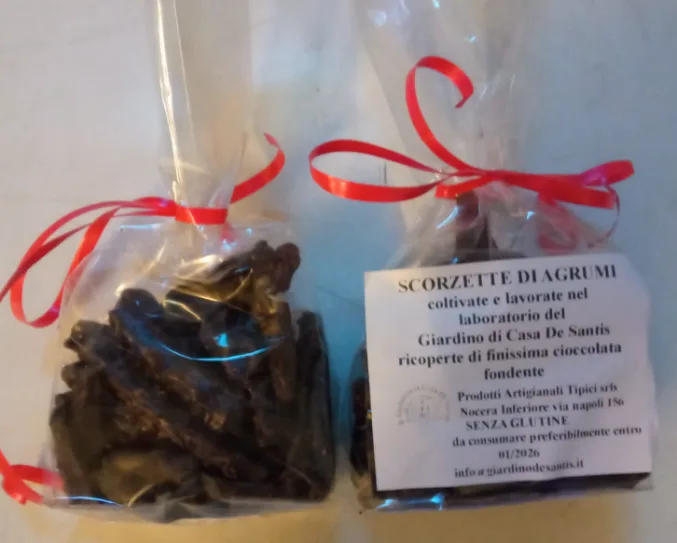 Scorzette di agrumi con cioccolato fondente 150 g Il Giardino di Casa De Santis