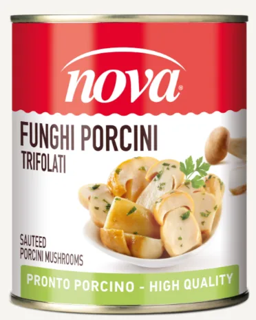 Funghi pronto porcino trifolato latta 850 ml Nova