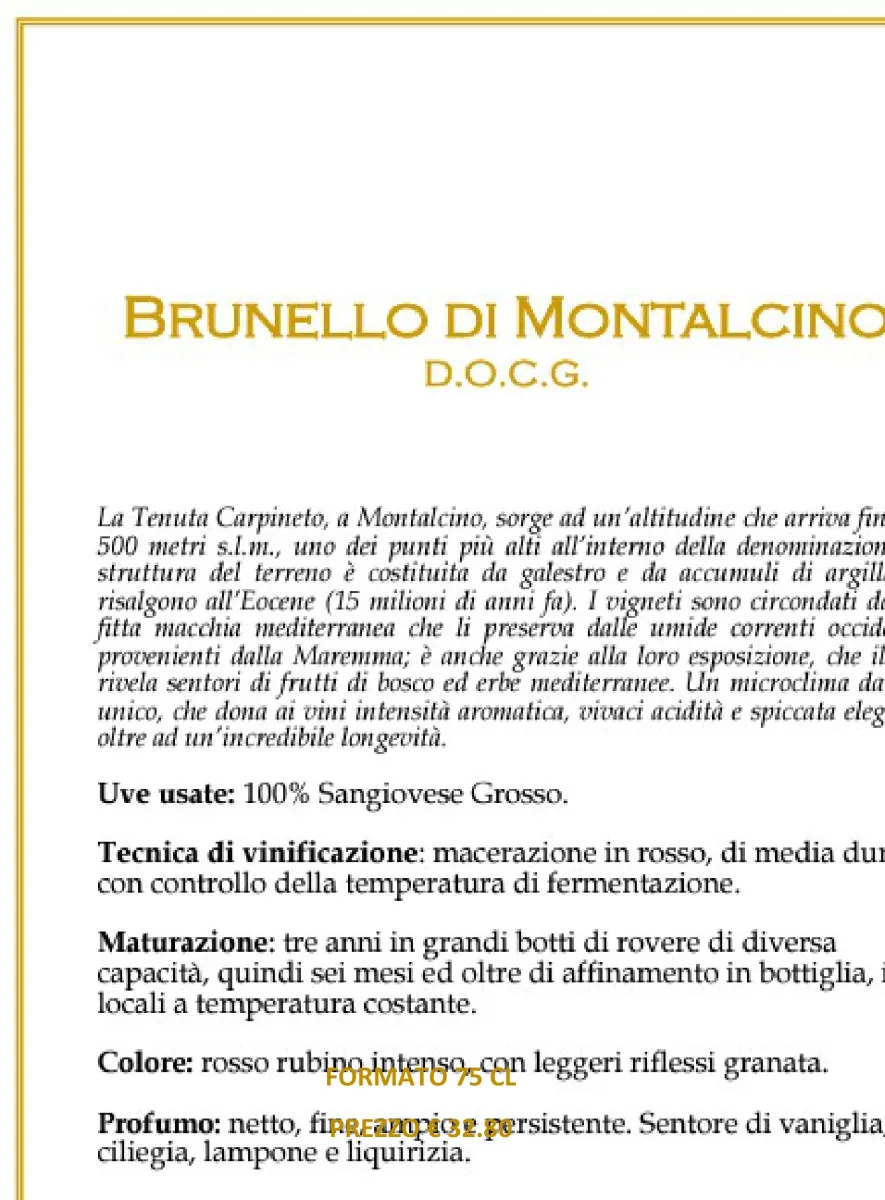 Brunello di Montalcino DOCG 75 cl Carpineto