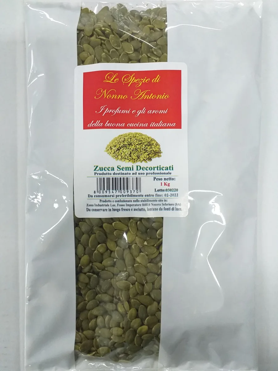 Zucca semi decorticati busta 1 kg Le Spezie di Nonno Antonio