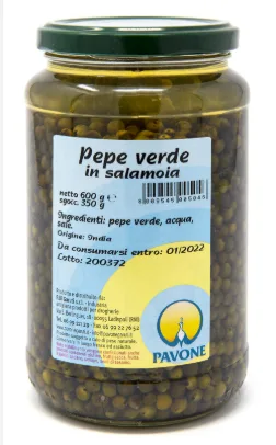 Pepe verde in salamoia 600 g Pavone