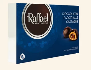 Cioccolatini farciti crema di castagne 8 pezzi 200 g Raffael