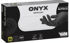 Guanti in nitrile neri 100 pz Onyx Guanti