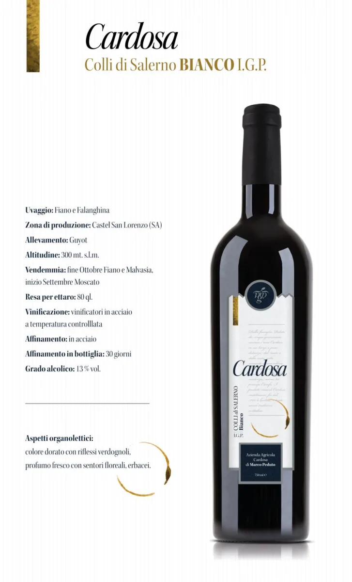 Cardosa Colli di Salerno bianco IGP 75 cl
