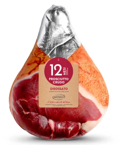 Prosciutto crudo 12 mesi disossato pressato Salumificio San Paolo