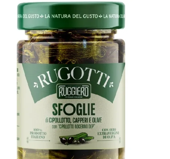Sfoglie di cipollotto, capperi e olive 314 ml Cipollotto Ruggiero