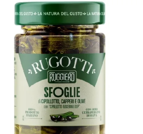 Sfoglie di cipollotto, capperi e olive 314 ml Cipollotto Ruggiero