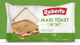 Pane maxi toast con olio d'oliva 500 g Roberto