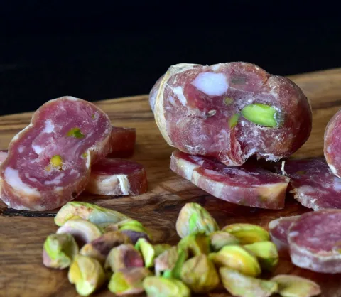 Soppressata paesana al pistacchio 100% carne nazionale Salumi Gola