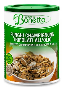 Funghi champignons trifolati olio Bonetto