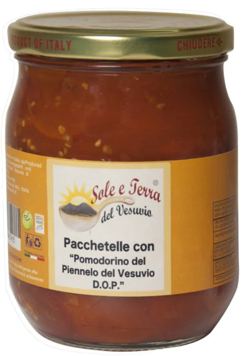 Pacchetelle di pomodorino del Piennolo del Vesuvio DOP Sole e Terra