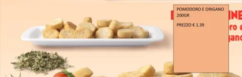 Crostini pomodoro e origano busta 200 g Snack in Secchiello