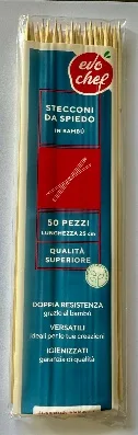 Stecconi da spiedino in bambù 2,5 x 300 mm 50 pz Fermani