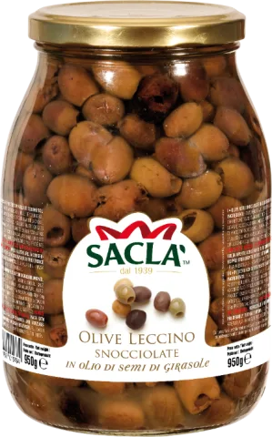 Olive leccino snocciolate con olio di semi di girasole 1 kg Saclà